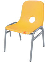 Mobilier scolaire de maternelle chaise d'étudiant simple à cadre en métal en plastique portable mobile ergonomique avec ISO