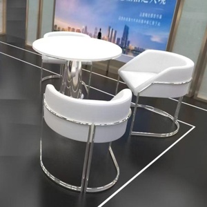 Ensemble table et chaises en dalle de marbre INS Simple Leisure, personnalisable pour salon de thé, café, restaurant occidental, ou banquette. - Product Image 3