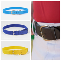 Ensemble ceinture et chaussettes en cuir PU pour femmes Flying Art, pour baseball et softball, boucle en fer, largeur 3,5 cm, longueur extensible 80 cm, réglable, 10 couleurs