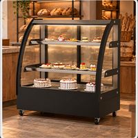 Vitrine Réfrigérée de Pâtisserie Professionnelle pour Boulangerie, Congélateur de Présentation de Gâteaux avec Éclairage LED, Réfrigérateur de Vitrine pour Pâtisserie