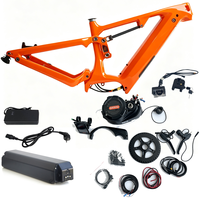 Sepeda Gunung Listrik Dengfu E22 Full Suspension Rangka Karbon Sistem Bafang M620 48V 52V Finishing Kustom