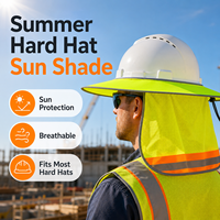 Protector de Cuello para Casco de Seguridad con Visera Frontal Extendida y Protección Lateral para Trabajos de Logística y Jardinería al Aire Libre