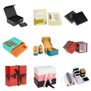 Custom Foldable Eyelash Packing Mini Suitcase Candle Chocolate Deodorant Packaging Gift Cardboard Cylinder Round Paper Box
