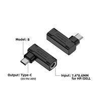 Adaptateur d'angle de type C vers DC PD 140W convertisseur de charge rapide PVC USB C vers prise de courant continu pour chargeur de voiture de banque d'alimentation