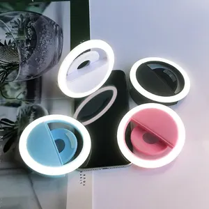 Selfie Ring Mobiele Telefoon Clip Lens Licht Lamp Litwod Led-lampen Emergency Droge Batterij Voor Foto Camera Goed Smartphone Schoonheid