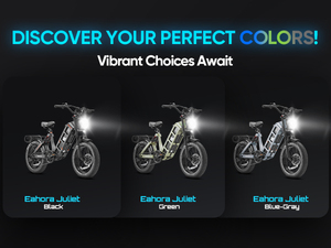 Bicicleta Eléctrica Eahora de Alta Calidad, 48V, para Montaña, con Batería Integrada Personalizable, Neumáticos Anchos, Alta Velocidad - Product Image 3
