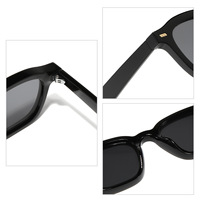 Lunettes de soleil unisexes tendance 2025, protection UV400, monture noire, design sportif de luxe, utilisation en extérieur