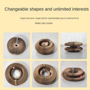 Rascador para Gatos Moderno Plegable de Cartón Corrugado con Campana, para Afilar Garras, Estructura de Escalada, Juguete para Mascotas, Resistente a los Arañazos - Product Image 6