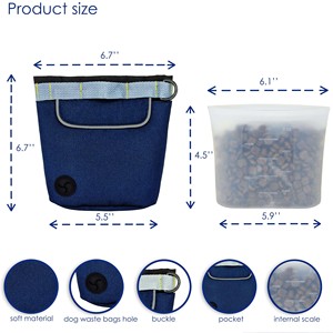 Free Sample Hands-Free Wool Rabbit <b>Training</b> <b>Treat</b> Bag Waterproof IP67 Automatic Close Feeding Walking Pouch Pet Accessories - Product Image 2