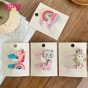 บรรจุภัณฑ์แบบกำหนดเองสำหรับกิ๊บติด<span class=keywords><strong>ผม</strong></span>สีรุ้งสดใสสำหรับเด็ก กิ๊บติดผมน่ารักลายยูนิคอร์น จับคู่กับกิ๊บติด<span class=keywords><strong>ผม</strong></span>เด็กอ่อน - Product Image 1