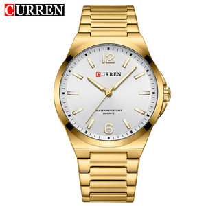 Montre à quartz CURREN 8493 pour homme, avec aiguilles lumineuses, calendrier, style business, montre-bracelet de luxe en acier inoxydable - Product Image 3