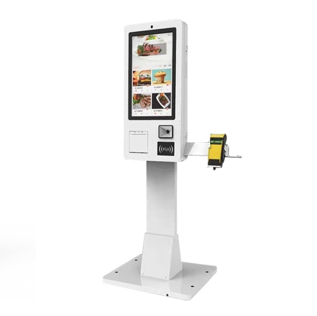 Floor Standing All in One Pc Payment Terminal Kiosk Self Order Ticket Machine With Printer