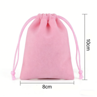 Pochette en velours avec cordon de serrage 8x10cm, personnalisable avec logo, petit sac à bijoux pour bagues, boucles d'oreilles, rangement de cadeaux