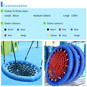 קן נדנדה ציפור חבל מכירה סטורק למבוגרים 120 Cm עגול צלחת <span class=keywords><strong>Bird</strong></span>'S 120 Cm תליית ילדים לשחק בחוץ ערסל - Product Image 5