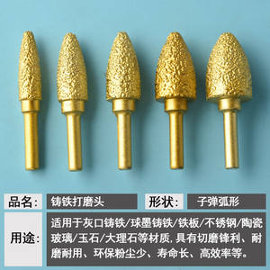 Disco de Diamante para Pulir, Forma de Bala, Grano 36, Abrasivo de Unión Metálica para Uso con Amoladora Eléctrica - Product Image 5