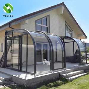 Véranda de toit autoportante en aluminium solide toute l'année Véranda préfabriquée Porche en verre Maison d'hiver Jardin toutes saisons Stores Volets - Product Image 2