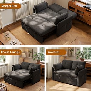 Vente en gros Canapé-<span class=keywords><strong>lit</strong></span> convertible 3 en 1 Dossier réglable Canapé-<span class=keywords><strong>lit</strong></span> en velours Petite <span class=keywords><strong>causeuse</strong></span> Divano Letto Futon Canapés - Product Image 4