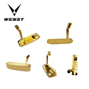 Putter <span class=keywords><strong>de</strong></span> <span class=keywords><strong>golf</strong></span> <span class=keywords><strong>de</strong></span> haute qualité pour droitier en acier inoxydable 431, fraisé CNC, placage PVD, manche en graphite, personnalisable, marque OEM - Product Image 2