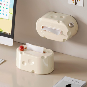 Boîte à mouchoirs en plastique pour salon, support de mouchoirs haut de gamme pour table basse, sans perçage, pour salle de bain, style moderne et minimaliste - Product Image 2