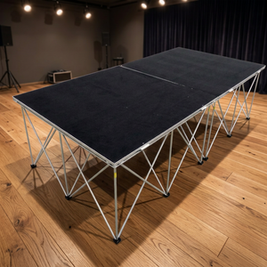 Plataforma de Escenario Modular de Aluminio, Plegable, Cuadrada, Negra, de Instalación Rápida - Product Image 2