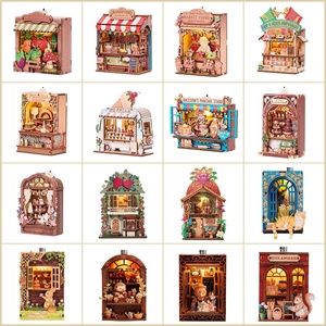 Hamaileon Miniature Shop Scene Aimant de réfrigérateur en bois - Aimants 3D DIY pour réfrigérateur, Aimants décoratifs mignons faits à la main, Souvenir, Décoration d'intérieur, Cadeau - Product Image 1
