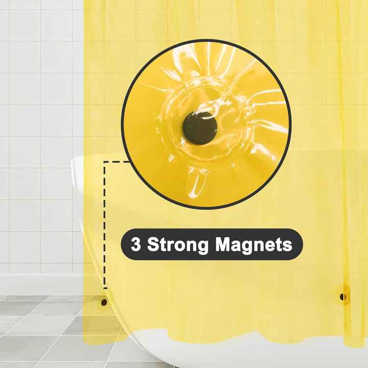 New Style Yellow Shower Curtain Liner clear 72x72 Premium PEVA Shower ...