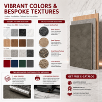 Panneau mural SPC ignifuge et étanche, surface facile à nettoyer, finition marbre, couche anti-UV, noyau rigide pour intérieur