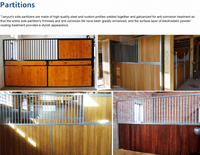 Panel Lateral de Acero Galvanizado en Caliente con Recubrimiento en Polvo para Establos de Caballos, 3m x 3.6m, 2.25m de Altura, para Uso Comercial, 3 Años de Garantía