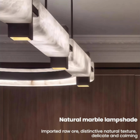 Plafonnier LED ovale moderne et minimaliste, luminaire décoratif pour la maison, lustre en albâtre Ra90 50000h, montage en surface, villa, restaurant