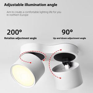 Lampu plafon Led rumah, lampu Downlight lipat tanpa lubang ruang tamu langit-langit Modern sederhana semua aluminium - Product Image 4