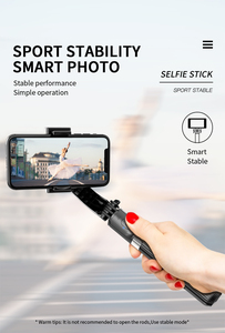 Perche à <span class=keywords><strong>Selfie</strong></span> <span class=keywords><strong>L08</strong></span> stabilisateur de cardan, support intelligent en direct, trépied à Rotation de 360, portable, Anti-secousse, stabilisateur de vidéo <span class=keywords><strong>Selfie</strong></span> pour téléphone - Product Image 3