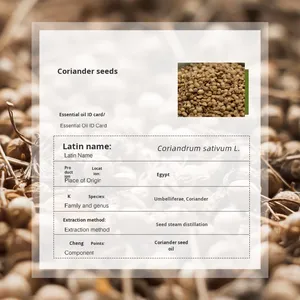 Olio di Coriandrum Sativum L dall'Egitto per Candele Profumate, Profumi, Diffusori, <span class=keywords><strong>Oli</strong></span> <span class=keywords><strong>Essenziali</strong></span> Biologici, Distillazione a Vapore dei Semi - Product Image 3