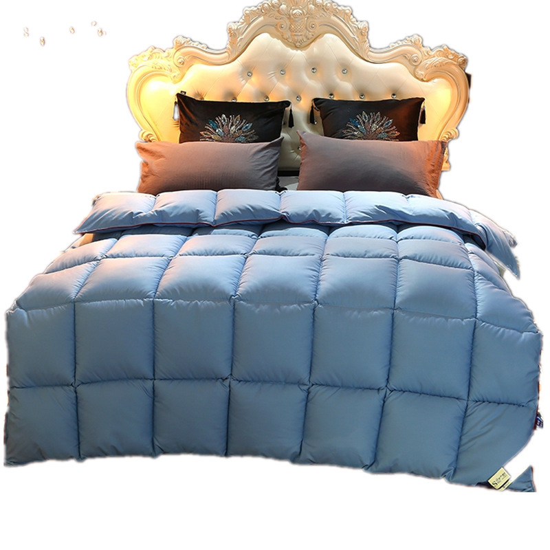 Häussling Home - Edredón Plisado De Invierno De 155 X 220 Cm, Manta De Invierno, Manta Cálida, Fabricada En Alemania, 90% Plumón De Pato, También Apto Para Alérgicos, Funda 100% Algodón, Peso