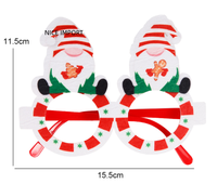 Lunettes de Noël rouges style Père Noël pour enfants, fournitures de décoration de fête, cadeau de Noël, montures de lunettes de dessin animé