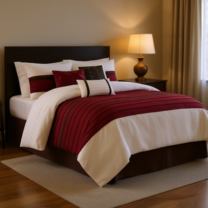 Ensemble de couette 7 pièces, tissé floral en polyester, taille King, Queen, Super King, literie pour la maison - Product Image 2