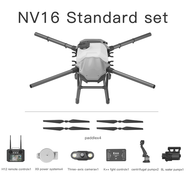 JIS NV16 Agricultural Drone Spraying Pump Motor Precision Efficiency UAV 16L Capacity Water Fertilizer Tank for Farm
