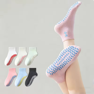 Custom Embroidered Knitted Ankle Yoga & Pilates <b>Socks</b> – All Season Non-Slip Eco-Friendly for Women Fitness - Product Image 3