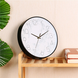 Stock d'usine 3D échelle <span class=keywords><strong>numérique</strong></span> horloge murale mode créative Simple <span class=keywords><strong>cadran</strong></span> en marbre pour salon Quartz plastique aiguille nature morte - Product Image 3