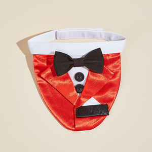Collier de chat formel Tanpopo Tuxedo, costume d'anniversaire, nœud <span class=keywords><strong>papillon</strong></span>, bandana, tenue de mariage formelle pour chat, accessoires de fête pour <span class=keywords><strong>chaton</strong></span> - Product Image 5
