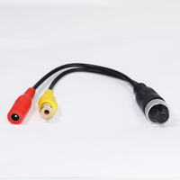 Adaptateur Convertisseur Multiprise 4 Broches Aviation Mâle/Femelle vers RCA AV Femelle DC pour Moniteur de Caméra de Recul de Voiture