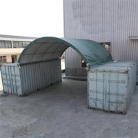 Abri de stockage industriel en conteneur 20x20 pieds, structure en acier galvanisé, toit en PVC imperméable 610 g/m², pour entrepôt