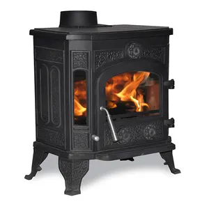 Europe standard real fire cast iron stove multi-fuel stove fireplace