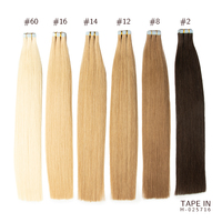 Extensions de cheveux humains à bandes adhésives 100% véritables Remy de qualité supérieure, soyeuses, douces, lisses et sans nœuds