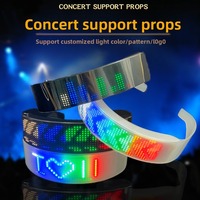 Lunettes animées à affichage LED pour Halloween BT APP Commandes Graffiti Animation Lunettes promotionnelles lumineuses à LED polychromes