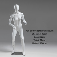 Dynamische Golf-Tennis-Sport-Schaufensterpuppe aus Fiberglas mit Vollkörper und Kopf, Lebendiges Männliches und Weibliches Athletisches Modell für Schaufenster und Bekleidungsgeschäfte