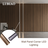 Éclairage LED d'angle pour panneaux muraux de 18 mm avec surface en aluminium de 40 mm de large, design intérieur moderne YB3003-41