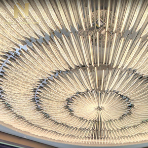 Lustre LED sur mesure de luxe moderne pour grand espace commercial, <span class=keywords><strong>luminaire</strong></span> pour hall d'hôtel à haut plafond - Product Image 6