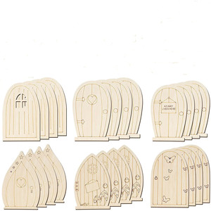 Wooden Laser Cut Elf Door Props DIY Fairy Garden <b>Decor</b> Multi Piece Package <b>Rustic</b> Style <b>Home</b> Outdoor Decoration - Product Image 5