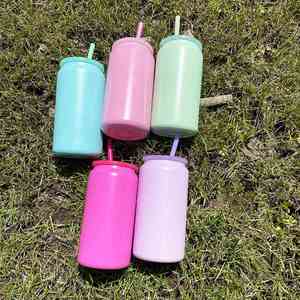 Gobelets isothermes en acier inoxydable à double paroi couleur bonbon pour soda et bière, 16 oz - Product Image 4