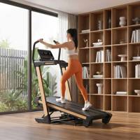 Tapis de course électrique pliable de luxe avec inclinaison automatique à 15 degrés, vitesse de 1 à 25 km/h, avec moniteur de fréquence cardiaque pour la remise en forme à domicile